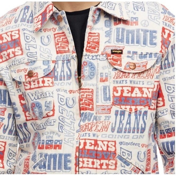 Wrangler Brad Denim Jacket Mens Size M New with Tags - Picture 2 of 7